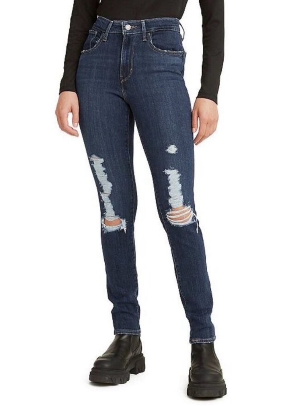 Levi’s 721 High Rise Skinny Jeans - Distressed - Size 32
